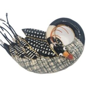 Jewelry 10 Cynthia Chuang & Erh-Ping Tsai Bird Swan/Goose Porcelain Brooch Pin